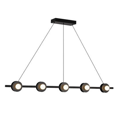 Kuzco Elixir 48" LED Linear Pendant, Black/Steel Shade - LP15548-BK-UNV