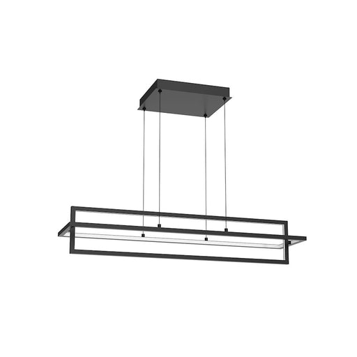 Kuzco Mondrian 36" LED Linear Pendant, Black/Frost Acrylic Diffuser - LP16236-BK