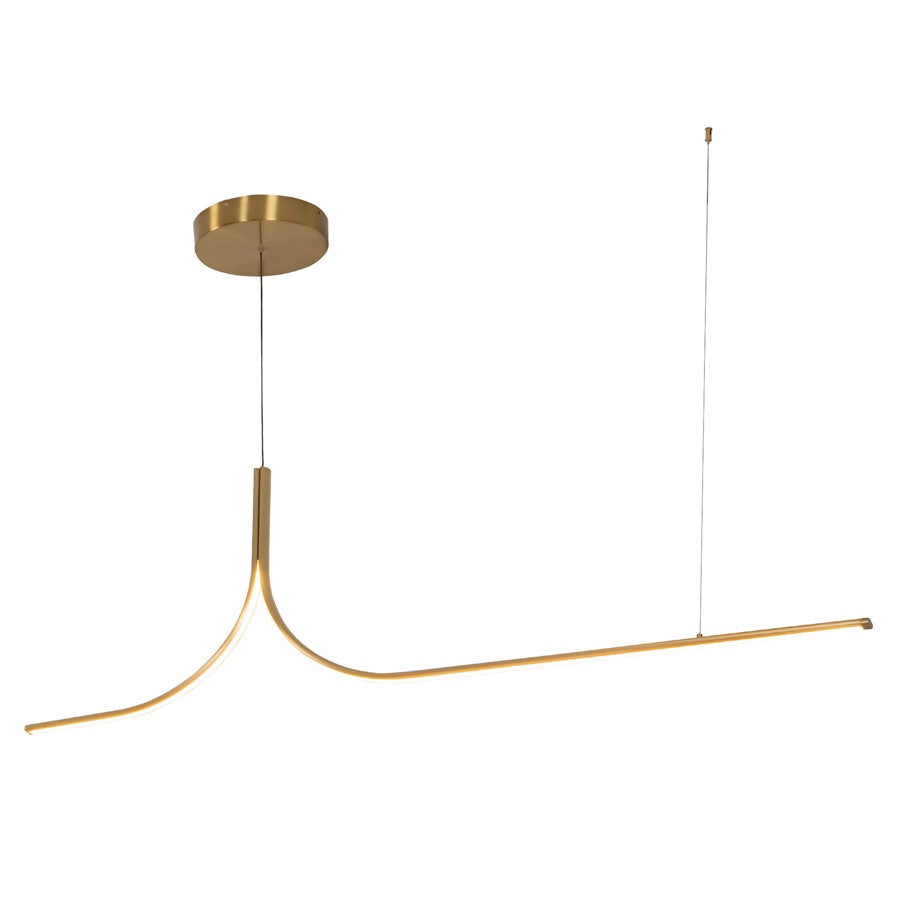 Kuzco Thread 5-ft Dimmable LED Linear Pendant, Gold