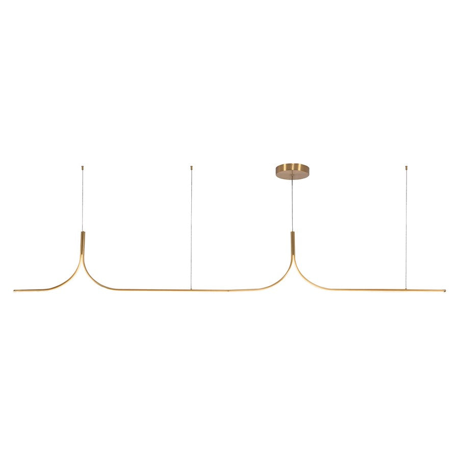 Kuzco Thread 10-ft Gold Dim LED Linear Pendant, Gold - LP17910-BG-UNV-010