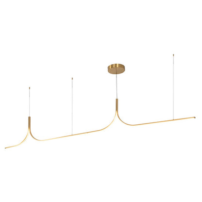 Kuzco Thread 10-ft Gold Dimmable LED Linear Pendant, Gold