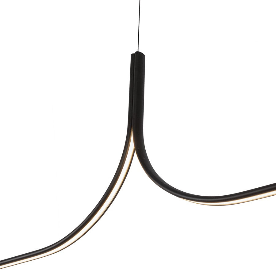 Kuzco Thread 10-ft LED Linear Pendant, 60W, Black