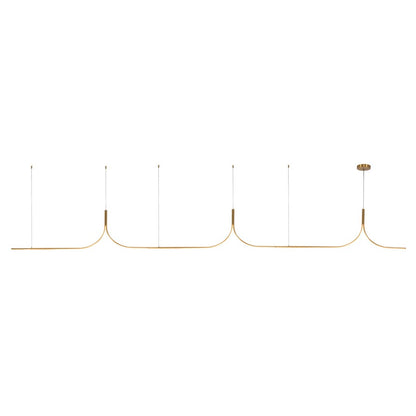 Kuzco Thread 15-ft Gold Dim LED Linear Pendant, Gold - LP17915-BG-UNV-010-RT