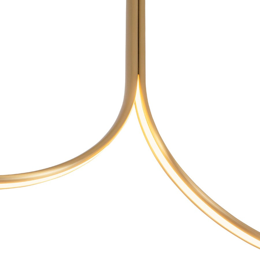 Kuzco Thread 15-ft Gold Dimmable LED Linear Pendant, Gold