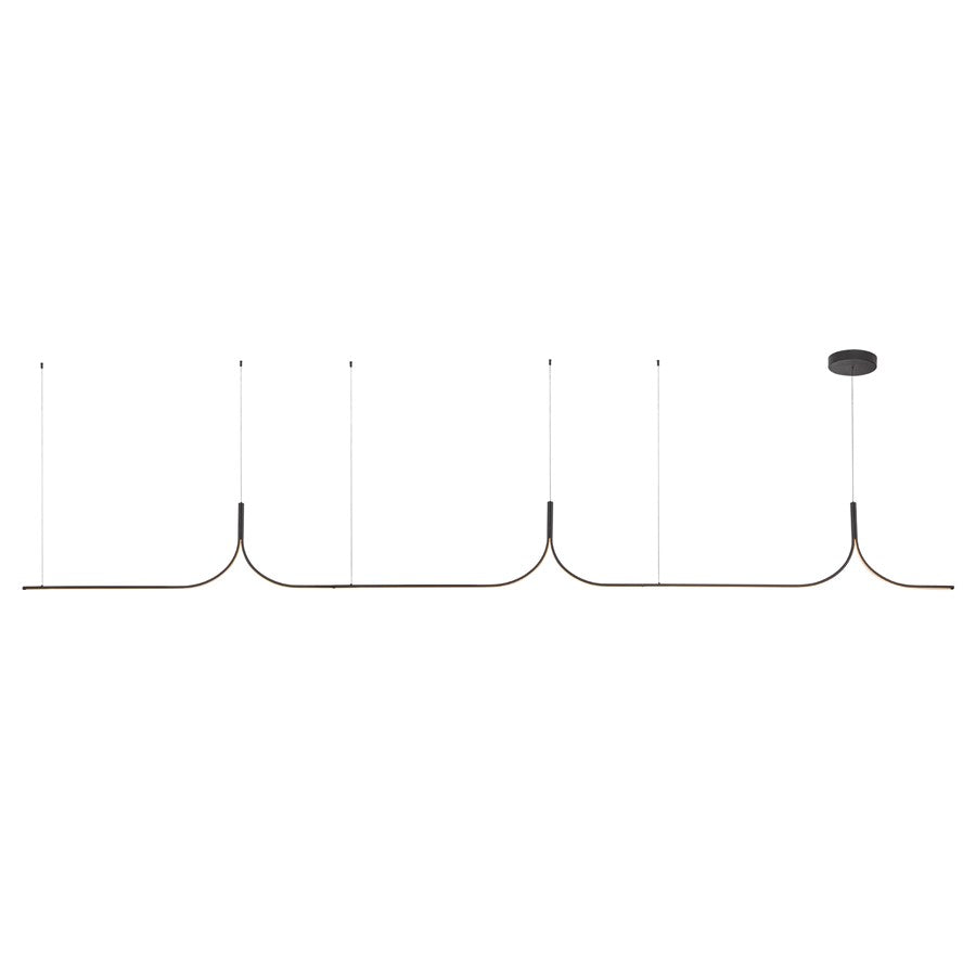 Kuzco Thread 15-ft LED Linear Pendant, 90W, Black - LP17915-BK-UNV-010