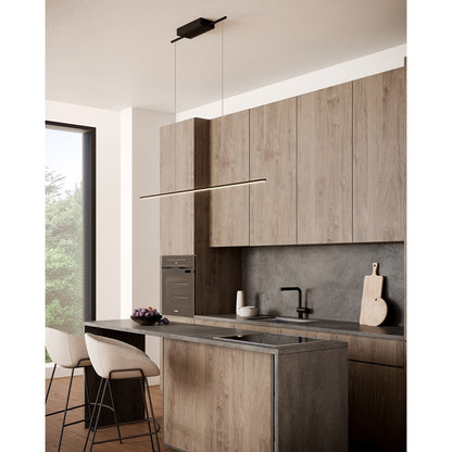 Kuzco Vega Minor 60" LED Linear Pendant, Black