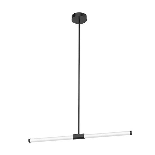 Kuzco Akari 37" LED Linear Pendant, Black/Frosted Acrylic Diffuser - LP18537-BK