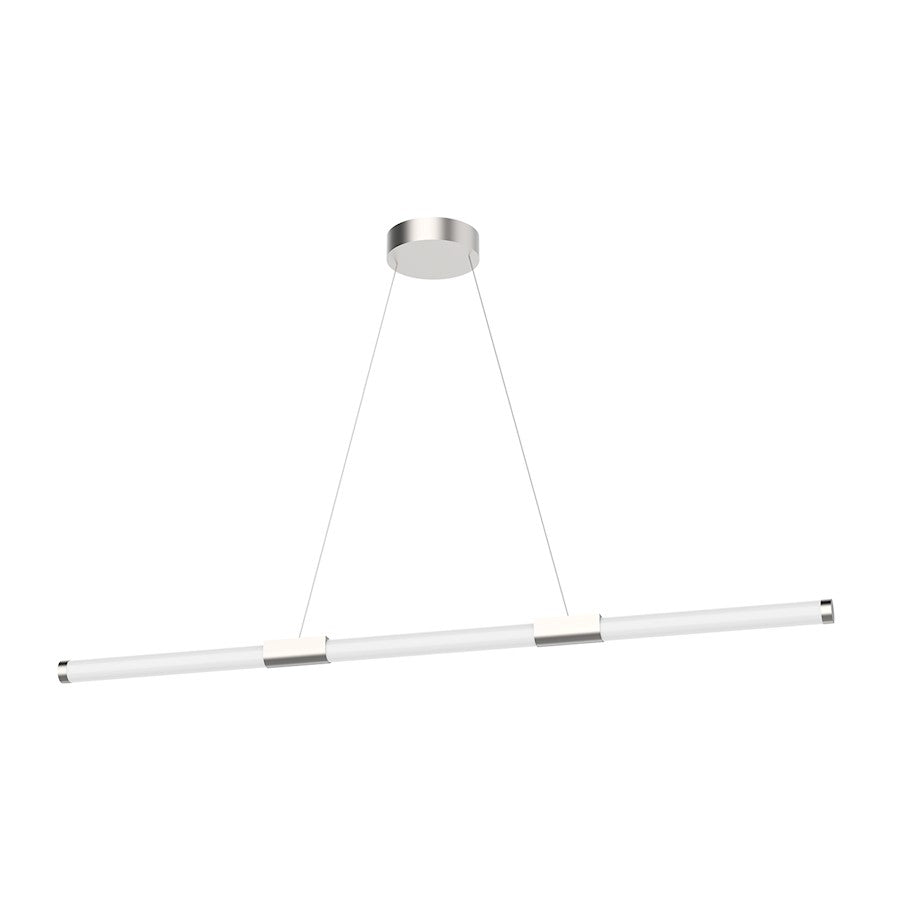 Kuzco Akari 48" LED Linear Pendant, Nickel/Frosted Acrylic Diffuser - LP18648-BN