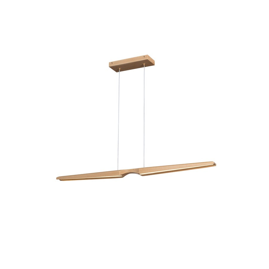 Kuzco Dakota 42" LED Linear Pendant, Beech Wood