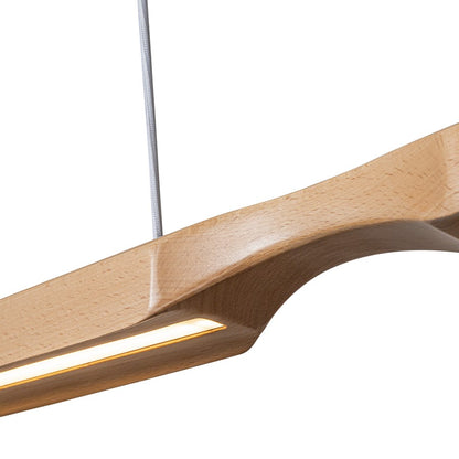 Kuzco Dakota 42" LED Linear Pendant, Beech Wood
