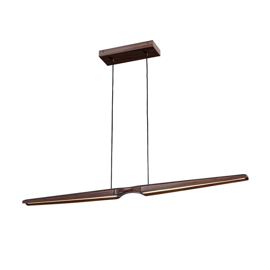 Kuzco Dakota 42" LED Linear Pendant, Walnut