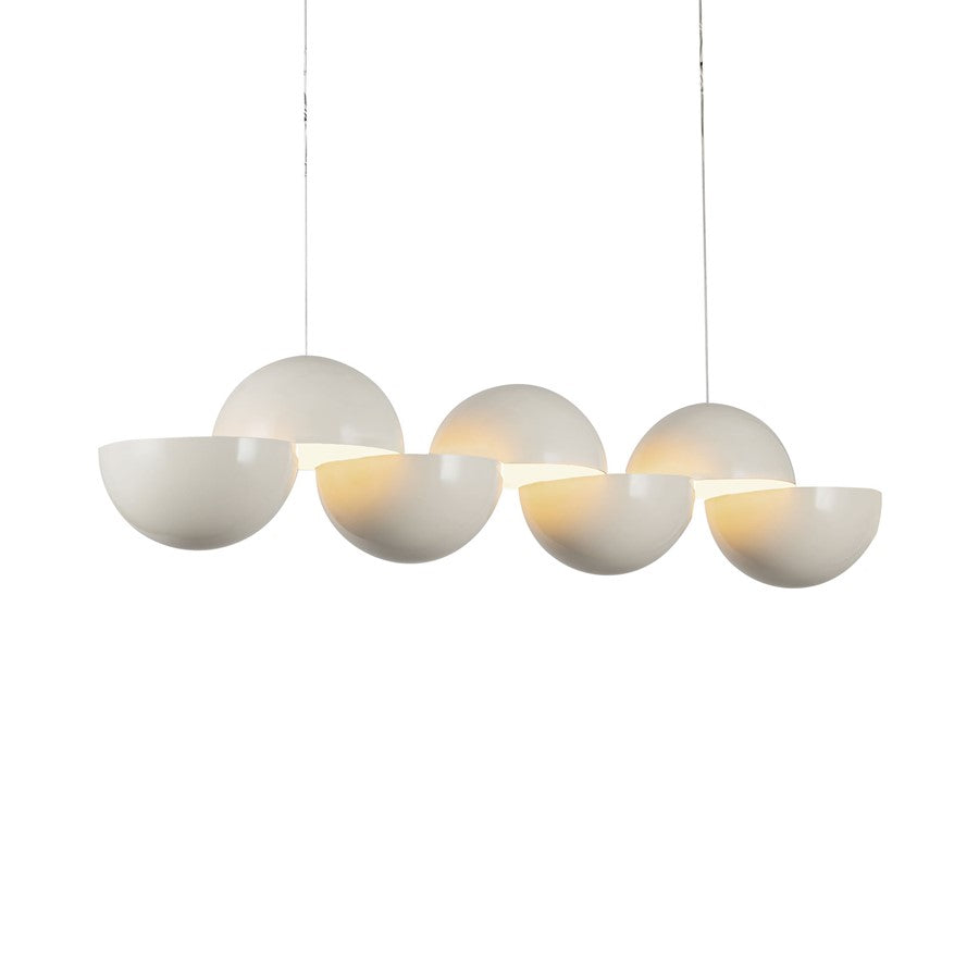 Kuzco Void 41" Pearl White Dimmable LED Linear Pendant, Pearl White