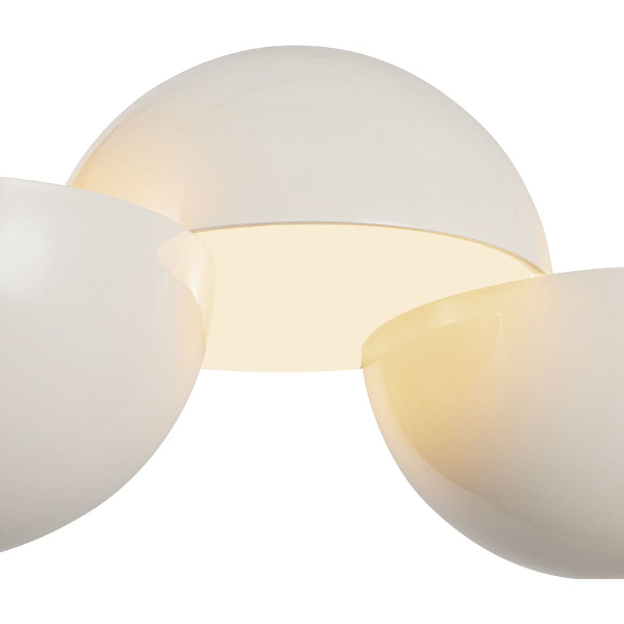Kuzco Void 41" Pearl White Dimmable LED Linear Pendant, Pearl White