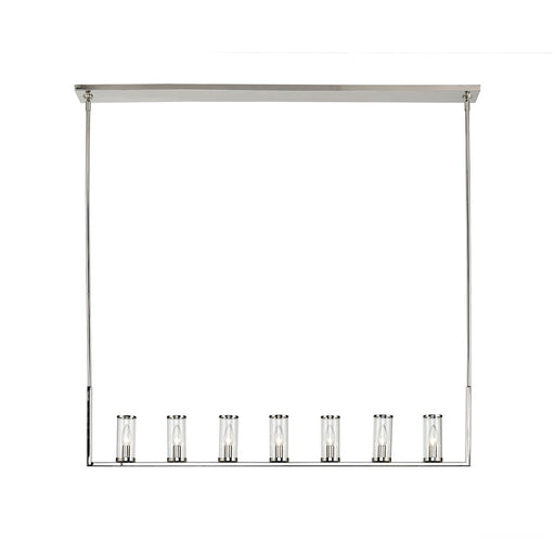 Alora Revolve 7 Light Linear Pendant, Clear/Nickel/Clear - LP309007PNCG