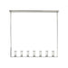 Alora Revolve 7 Light Linear Pendant, Clear/Nickel/Clear - LP309007PNCG