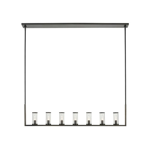 Alora Revolve 7 Light Linear Pendant, Clear/Urban Bronze/Clear - LP309007UBCG