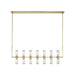 Alora Revolve 14 Light Linear Pendant, Clear/Natural Brass/Clear - LP309077NBCG