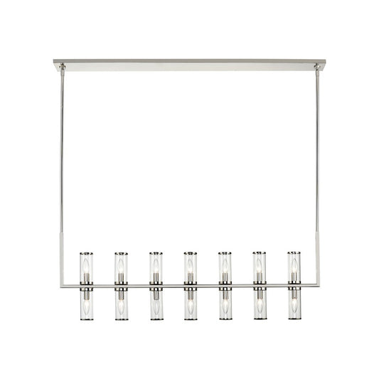 Alora Revolve 14 Light Linear Pendant, Clear/Nickel/Clear - LP309077PNCG