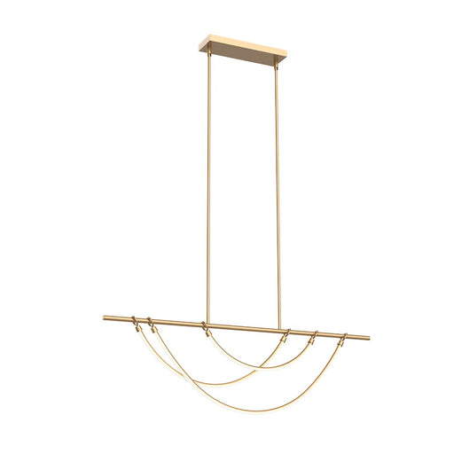 Alora Aryas 48" LED Linear Pendant, Brass/Frosted Silicone Diffuser - LP317448VB
