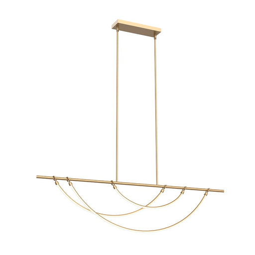 Alora Aryas 60" LED Linear Pendant, Brass/Frosted Silicone Diffuser - LP317460VB