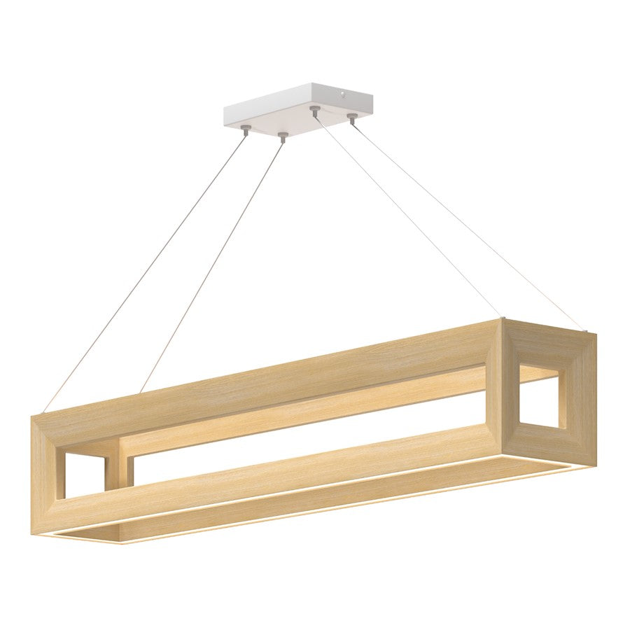 Kuzco Morina 42" LED Linear Pendant, White Oak/White Silicone - LP32942-WK