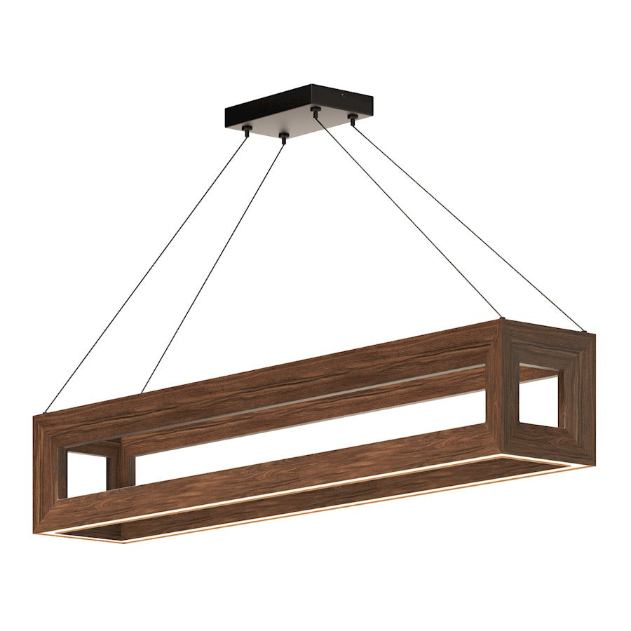 Kuzco Morina 42" LED Linear Pendant, Walnut/White Silicone - LP32942-WT