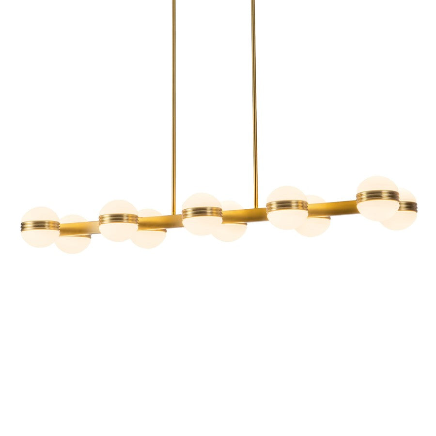 Kuzco Selene 4-ft Gold Dimmable LED Linear Pendant, Brushed Gold