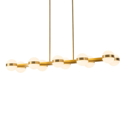 Kuzco Selene 4-ft Gold Dimmable LED Linear Pendant, Brushed Gold