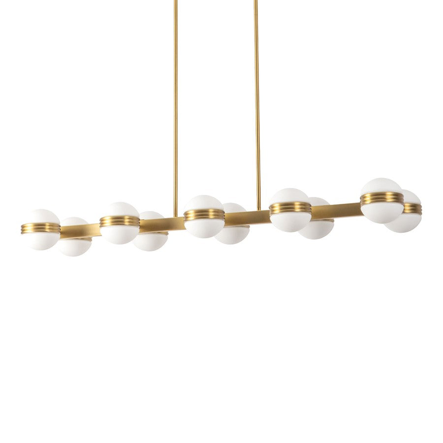 Kuzco Selene 4-ft Gold Dimmable LED Linear Pendant, Brushed Gold