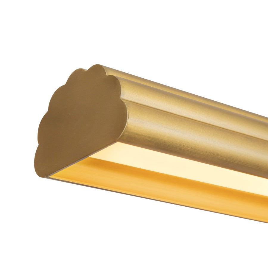 Kuzco Dottie 4-ft Gold Dimmable LED Linear Pendant, Brushed Gold