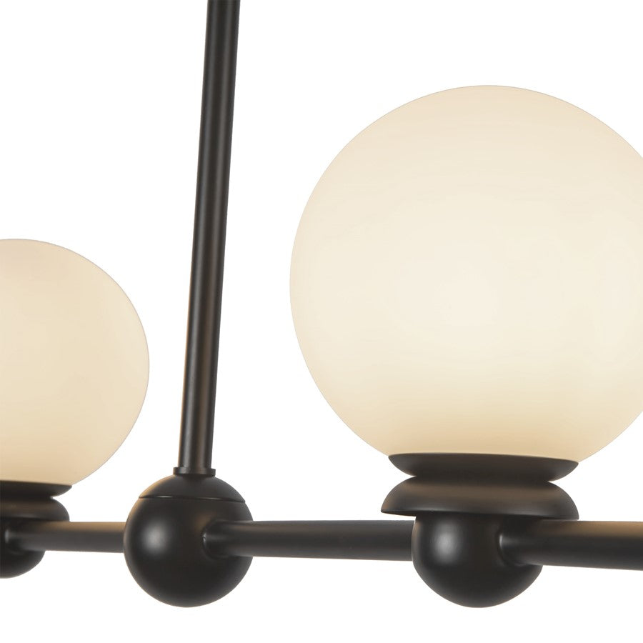 Kuzco Beckett 49" Black Linear Pendant, Matte Black