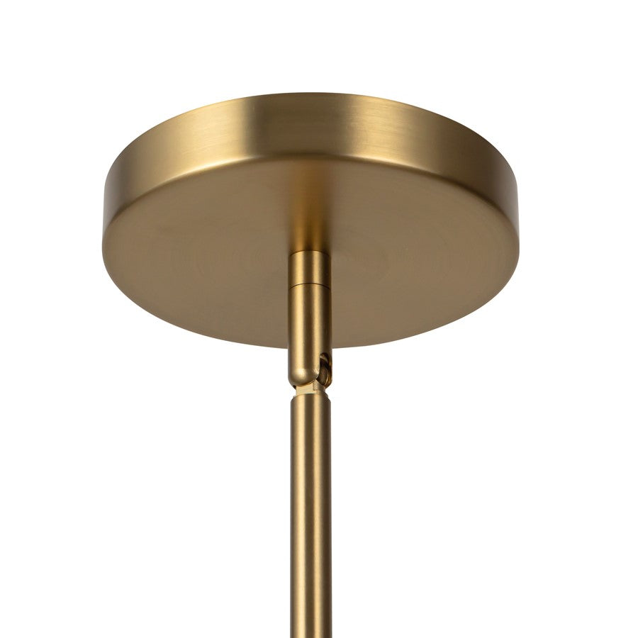 Kuzco Sloan 30" Gold Linear Pendant, Brushed Gold/White Linen