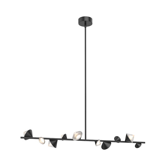 Kuzco Geode 51" LED Linear Pendant, Black/Acrylic/SB In - LP50851-BK