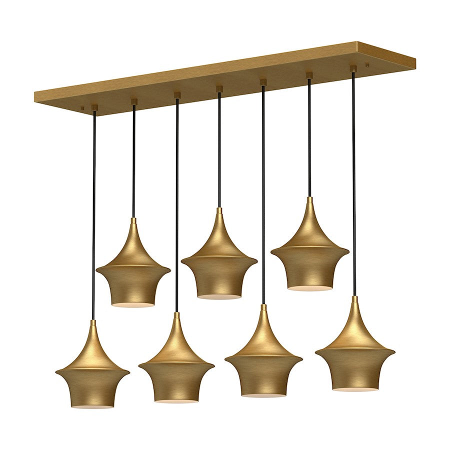 Alora Mood Emiko 7 Light 36" Linear Pendant, Brushed Gold - LP523036BG