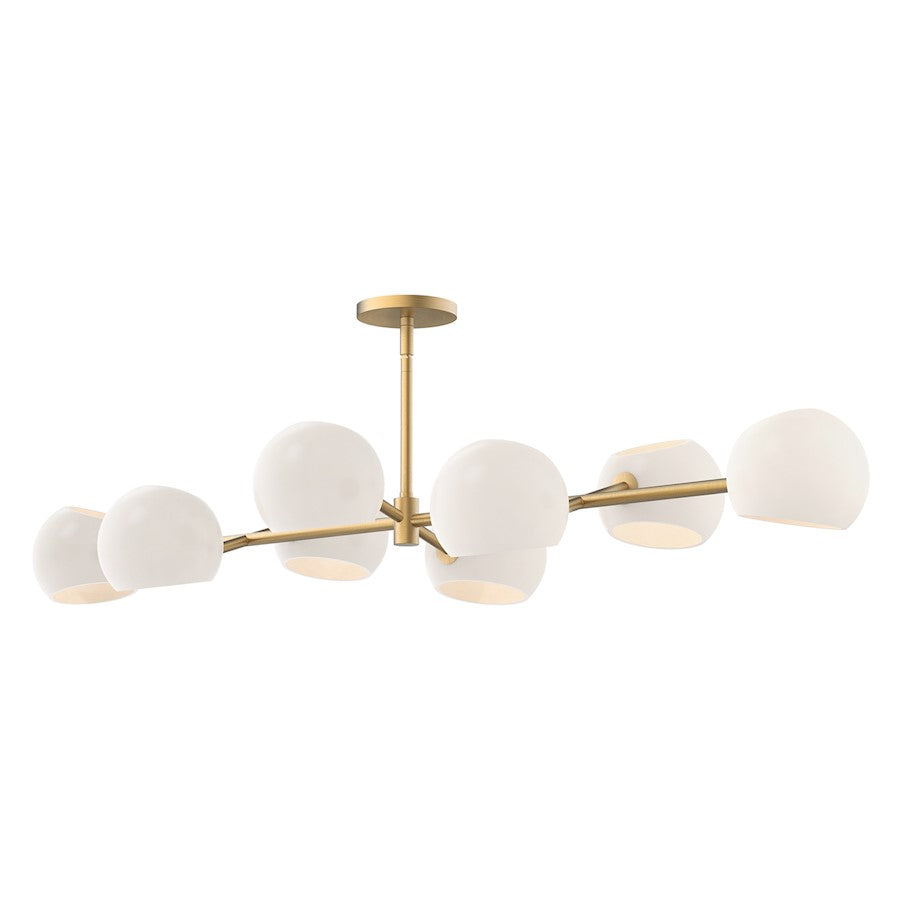 Alora Mood Willow 8Lt 48" Linear Pendant, Gold/Opal - LP548848BGOP