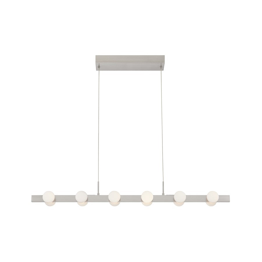 Kuzco Rezz 36" LED Linear Pendant, Brushed Nickel/Opal - LP63436-BN