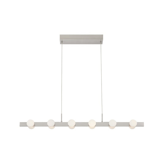 Kuzco Rezz 36" LED Linear Pendant, Brushed Nickel/Opal - LP63436-BN