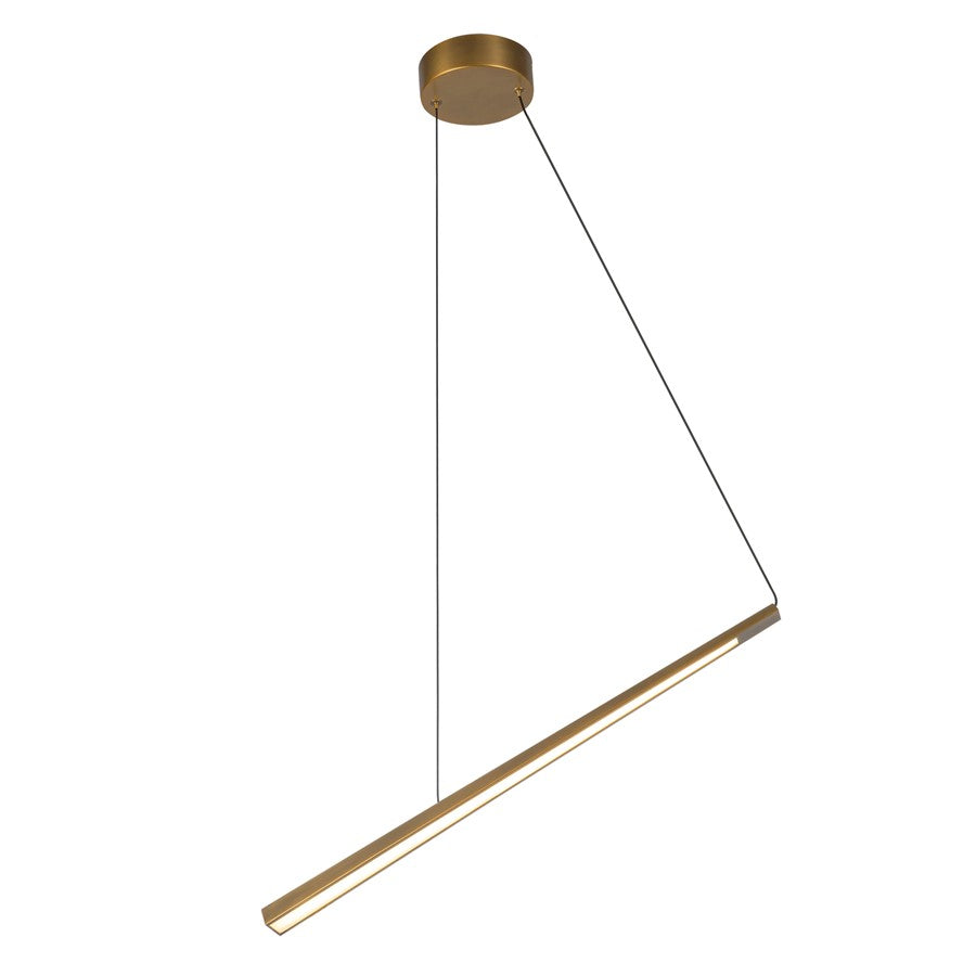 Kuzco Lex 24" LED Linear Pendant, Vintage Brass - LP68124-VB-UNV