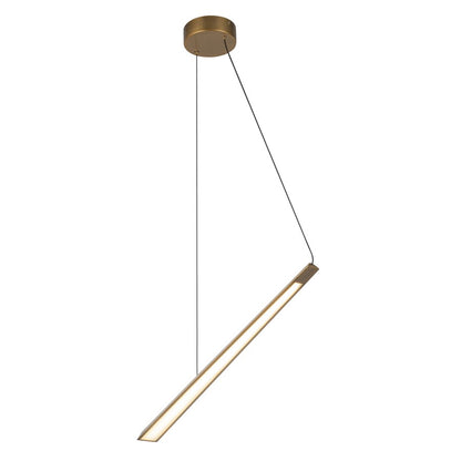 Kuzco Lex 24" LED Linear Pendant, Vintage Brass