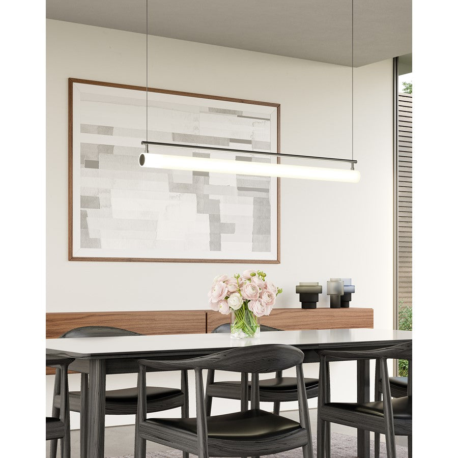 Kuzco Gramercy 48" LED Linear Pendant, Black/Frosted Glass - LP70148-BK-UNV