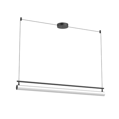 Kuzco Gramercy 48" LED Linear Pendant, Black/Frosted Glass