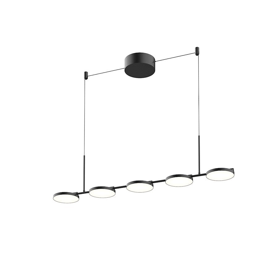 Kuzco Novel 37" LED Linear Pendant, Black/Acrylic Guide - LP72237-BK