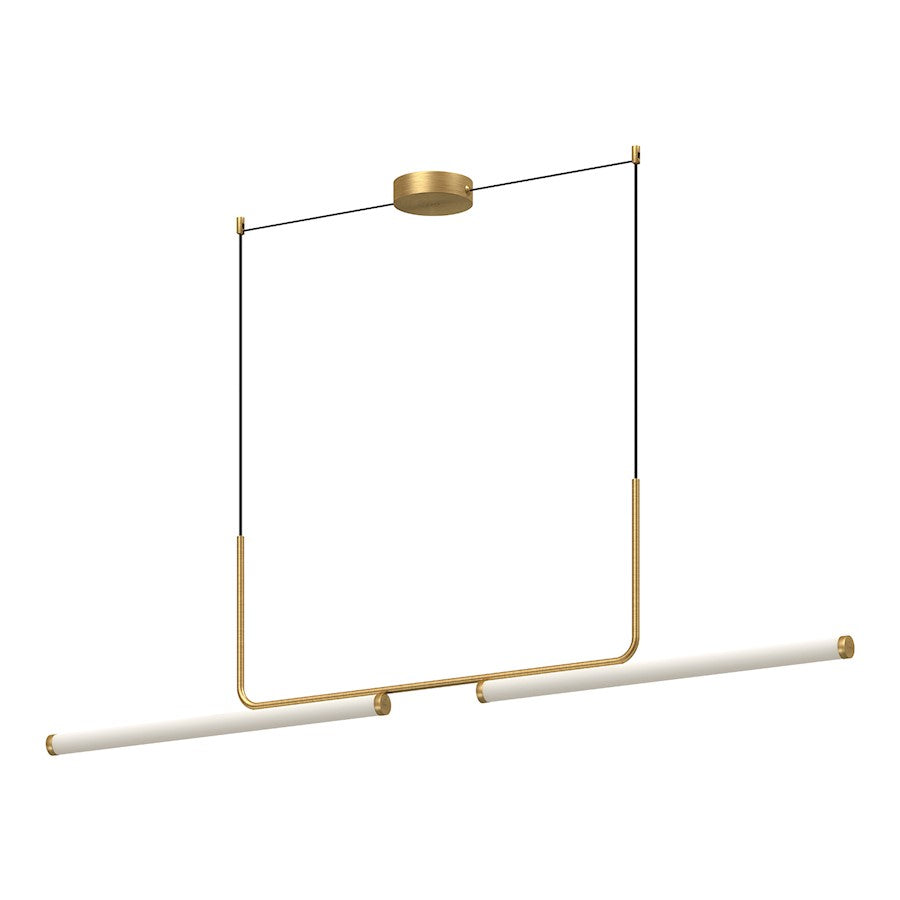 Kuzco Vesper 73" LED Linear Pendant, Brushed Gold/Frosted Acrylic - LP73073-BG