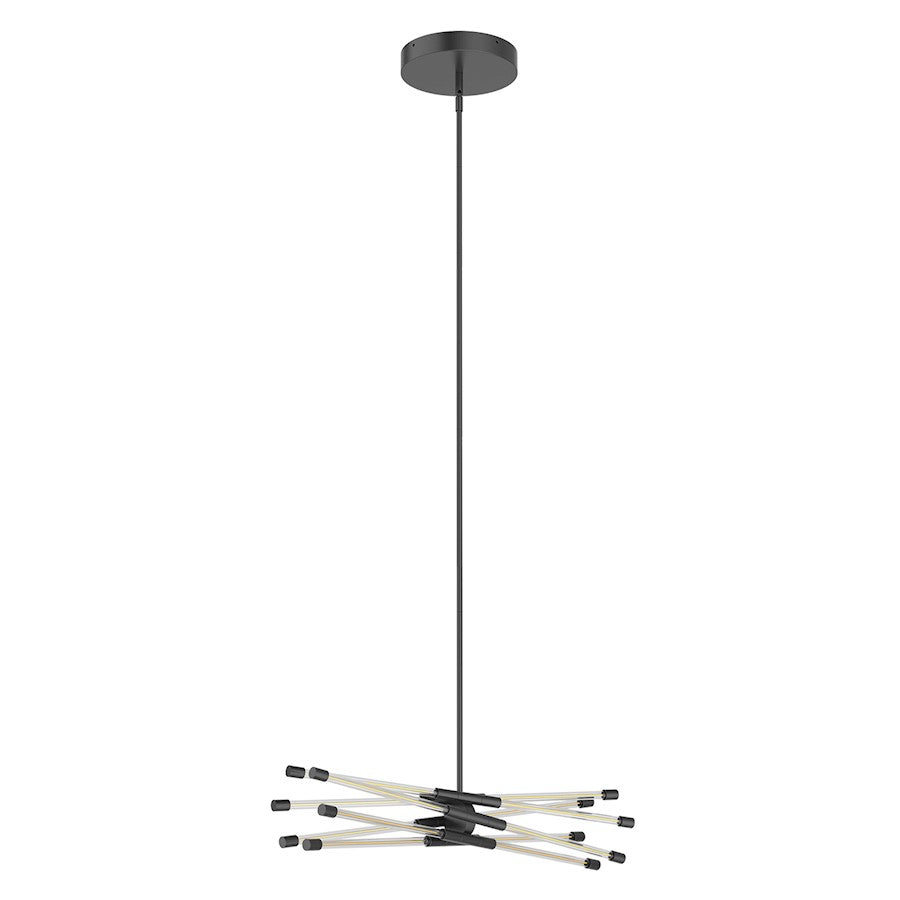 Kuzco Motif 26" LED Linear Pendant, Black/Clear - LP74626-BK