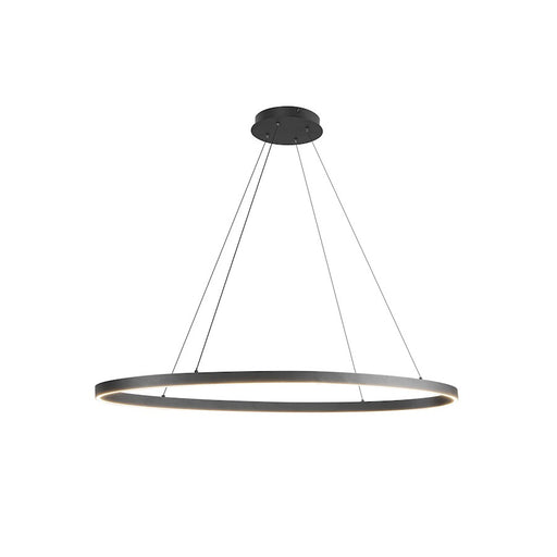 Kuzco Ovale 40" LED Linear Pendant, Black/White Silicone Diffuser - LP79140-BK