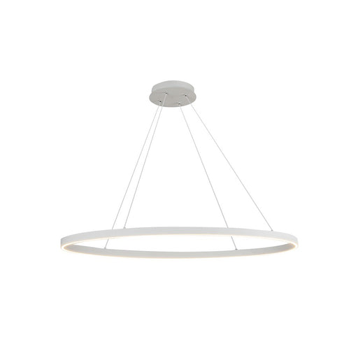 Kuzco Ovale 40" LED Linear Pendant, White/White Silicone Diffuser - LP79140-WH