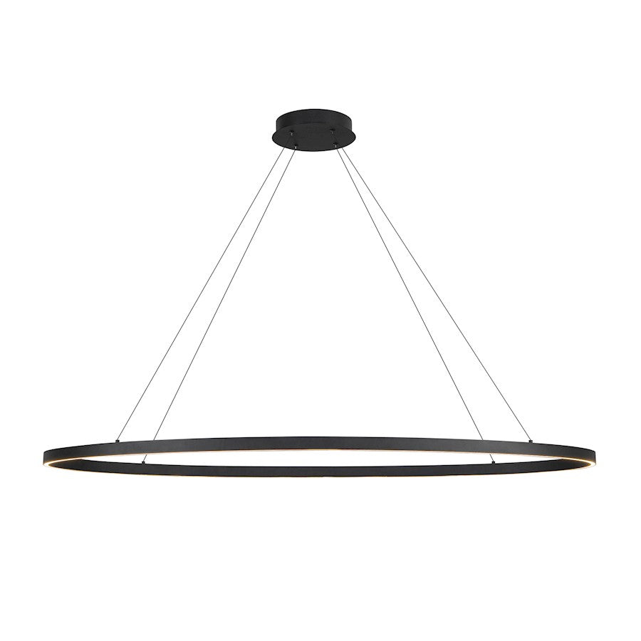 Kuzco Ovale 53" LED Linear Pendant, Black/White Silicone Diffuser - LP79153-BK