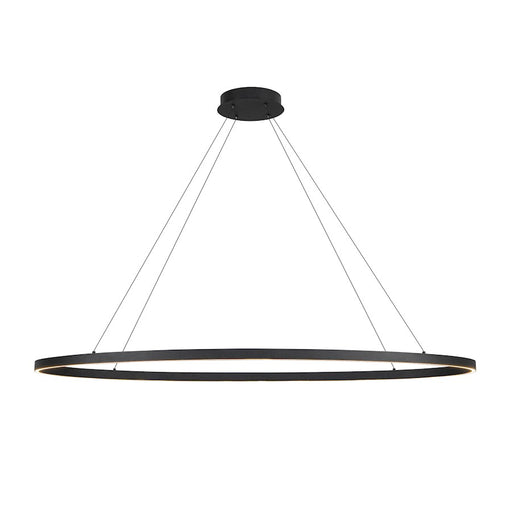 Kuzco Ovale 53" LED Linear Pendant, Black/White Silicone Diffuser - LP79153-BK