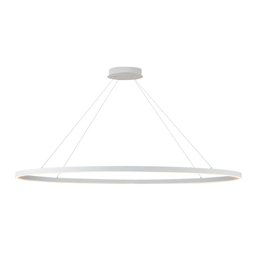 Kuzco Ovale 53" LED Linear Pendant, White/White Silicone Diffuser - LP79153-WH