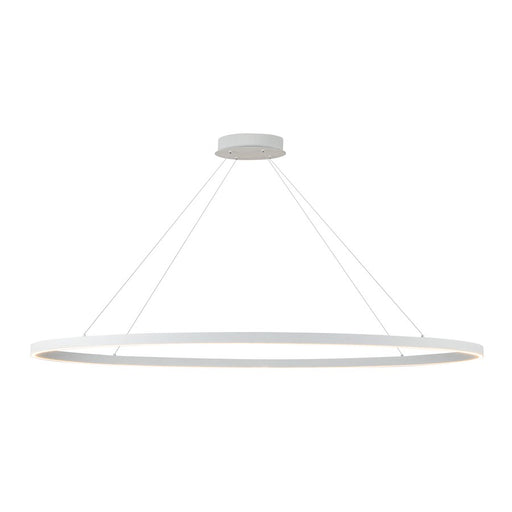 Kuzco Ovale 53" LED Linear Pendant, White/White Silicone Diffuser - LP79153-WH